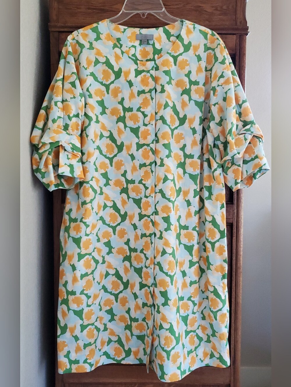 COS KNOT-DETAILED PRINTED SHIFT DRESS NWOT LARGE